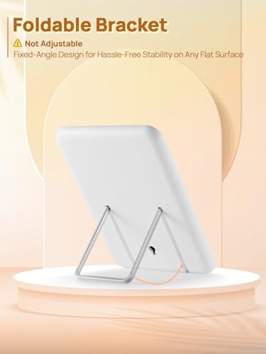 OMIRO 8 x 5 in Desk Makeup Mirror with Stand and Hanging Hole, White, 2PCS - color: White-2pcs, size: 8"L x 5"W