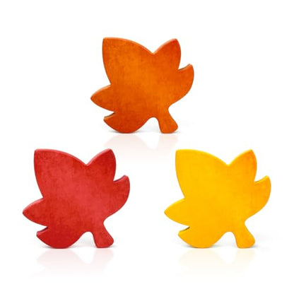 Fall Table Decor 3 PCS-Autumn Harvest Leaves Decorations for Home Indoor - style: Wooden Maple