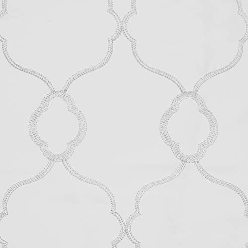 Exclusive Home Belmont Embroidered Room Darkening Blackout Grommet Top Curtain Panel Pair, 52"x63", Winter - color: Winter, size: 52"W x 63"L (Pack of 2)