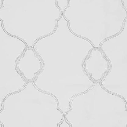 Exclusive Home Belmont Embroidered Room Darkening Blackout Grommet Top Curtain Panel Pair, 52"x63", Winter - color: Winter, size: 52"W x 63"L (Pack of 2)