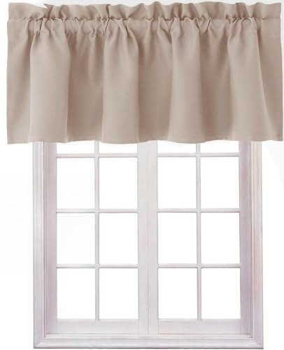 Hiasan Camel Valance Curtains for Window 60 x 18 Inches 1 Panel - color: Camel, size: 60"W x 18"L (Pack of 1)