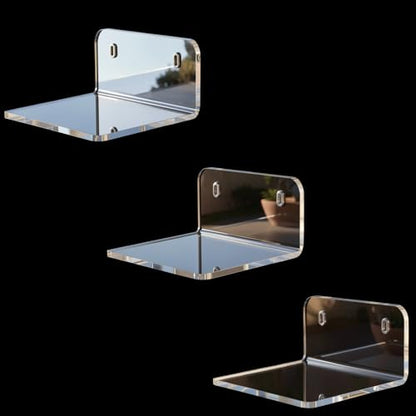 Small Wall Shelf, Acrylic Wall Shelves Display Ledges for Storage & Decoration, Small Floating Shelf for Wall (3)