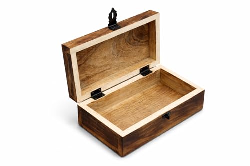 Handmade Mango Wood Keepsake Box with Engraved Tree of Life – Wooden Jewelry Box, Trinket Box, Flame Worked Finish, Unique Gift for Women & Men