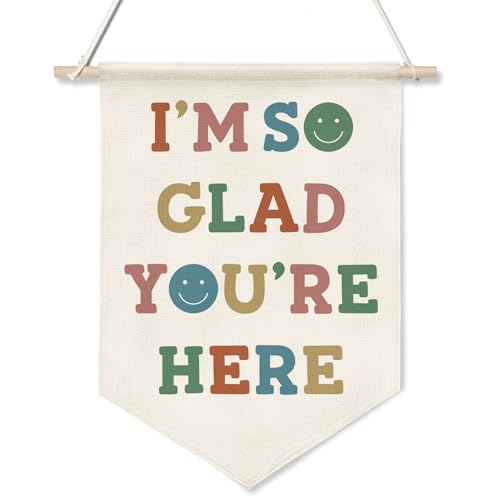 Classroom Wall Art Banner,Inspirational Wall Poster Decor for Nursery Kindergarten,Welcome Canvas Prints Flag Sign for Kids Room Decor 11x16inch(KD01) - color: KD01