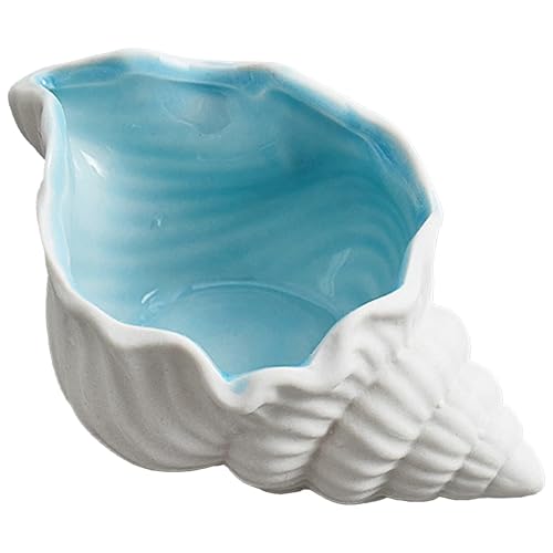 Disoza 7.7" x 4.7" x 3.5" Large Conch Jewelry Dish Tray SeaConch Bowl Ceramic Conch Ring Holder Decorative Trays Cute Jewelry Organize Key Storage Tray for Home Decor Porcelain Jewelry Deco - color: Conch Jewelry Tray Bowl