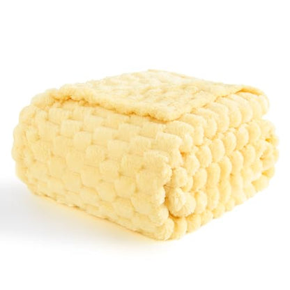 Excervent Big 3D Clouds Stylish Blanket for Kids, 40x50 Inch, Light Yellow - color: Light Yellow-l, size: 40"x50"