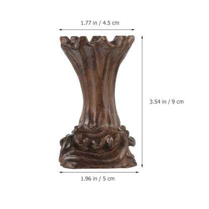 EXCEART Wooden Crystal Ball Stand 3.54 in Wood Base for Globe Sphere Display Round Holder Tray for Ball Vase Fish Tank Home Decor Accent - size: 9X4.5cm