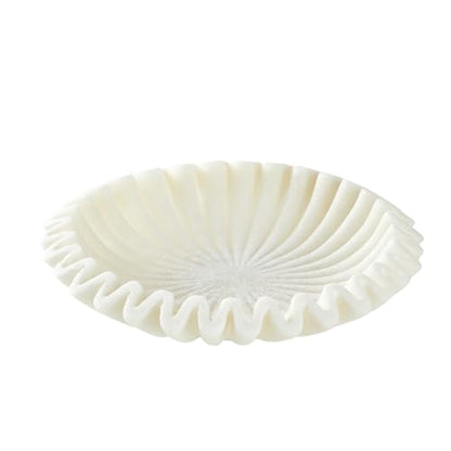 Marble Decorative Bowl, Modern Handicraft Bowls for Home Decor,Jewelry Tray, Decorative Fruit Bowl for Kitchen Counter, Stylish Key Bowl,Christmas Ornament Tray.