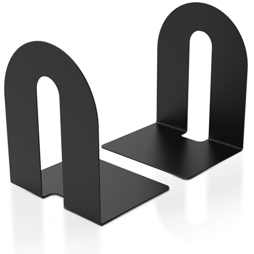 Heavy Duty 10" Bookends, 1 Pair Black Bookend for Office, Home,Bookshelves - size: 2Pcs