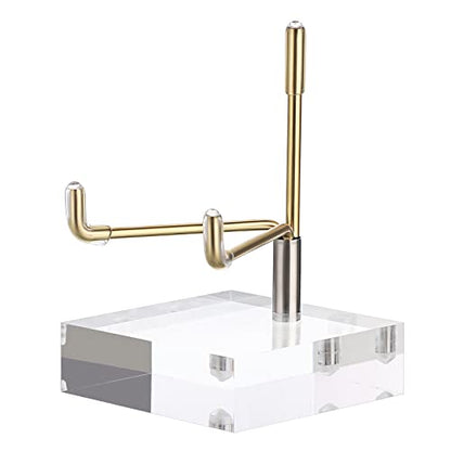 Hipiwe Adjustable Metal Arms Display Stand Easel with Acrylic Base, Medium