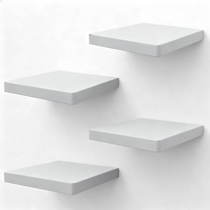 Small Floating Shelves for Wall Set of 4, 8 Inch Square Shelves,Grey - color: Grey, size: 8 Inch-4Pcs