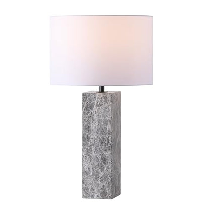 SAFAVIEH Couture Lighting Collection Poloma Grey/White 27-inch Dimmable Table Lamp for Bedroom Living Room Home Office Desk Nightstand (LED Bulb Included)