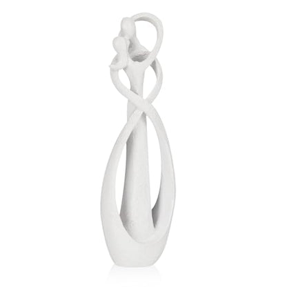 Trycooling Kissing Lovers Statue Abstract Sculpture, White, Large - color: White, size: Large