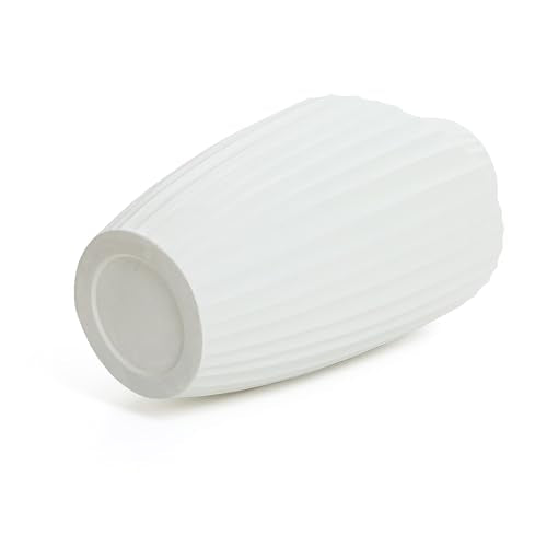 LuxenHome 20" Modern Abstract Sculpture White Ceramic Vase