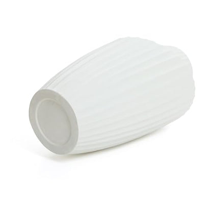 LuxenHome 20" Modern Abstract Sculpture White Ceramic Vase