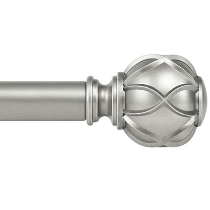 KAMANINA Curtain Rods for Windows 48 to 84 Inch, Heavy Duty, Antique Silver - color: Antique Silver, size: 48-84"