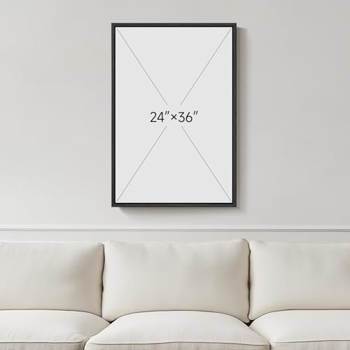 Framed Black and White Modern Abstract Wall Art, 1 Piece 24x36 In - color: Black White B