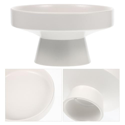 DOITOOL Ceramic Fruit Tray Footed Fruit Tray Pedestal Bowl for Serving Dessert Display Stand High Base Snacks 5.11 X 5.11 X 2.67 in for Kitchen Counter Dining Table Home Decor