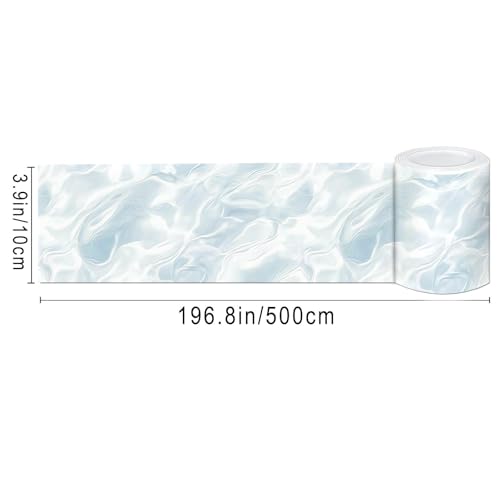 IVN Wallpaper Border Peel and Stick Wall Ice Water 4x196 Inch - color: Ice Water