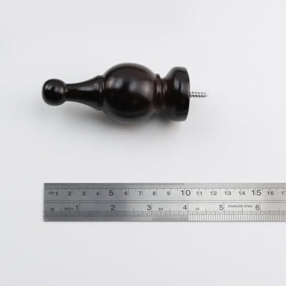 T Tulead Wood Curtain Rod Finials Brown 1.1-Inch 4-PCS - style: Brown, 1.1", 4PCS