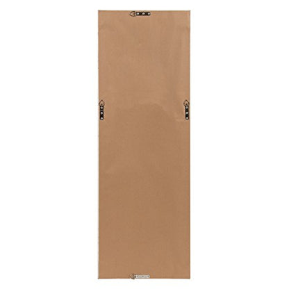 Kate and Laurel Evans Wood Framed Wall Panel Mirror, 16 x 48 Walnut Finish