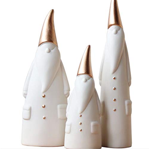 Santa Claus Figurine Christmas Reindeer/Christmas Table Decoration Santa Claus Set with Gift Bag (3 Pieces in Set)