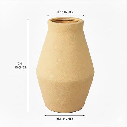 Terracotta Ceramic Vase, 10 Inch - color: Terracotta, size: 10 inch