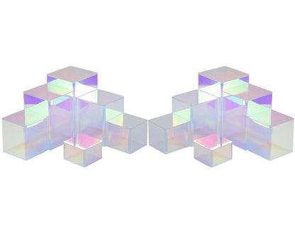 Thyle Square Acrylic Risers Display Stands, Colorful, 12 Pcs - color: Colorful