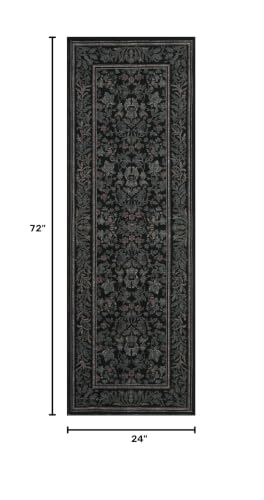 GarveeHome Washable 2x6 Hallway Runner Rug Non Slip Kitchen Rugs, Black - color: Black, size: 2' x 6' (Rectangular)