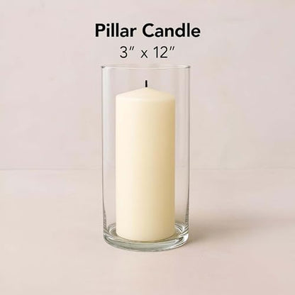 CYS Excel (H:16” D:4”) Tall Clear Glass Cylinder Vase | Multiple Size Choices Glass Flower Vase Centerpieces | Tall Hurricane Floating Candle Holder - size: H-16" D-4"