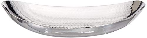 Elegance 17-Inch Hammered Oval Centerpiece Bowl, Large - size: 17" x 9"