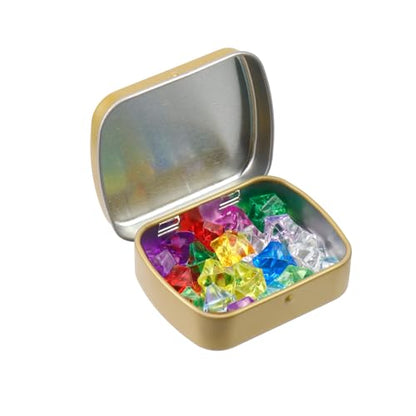 4pcs Mini Tin Can Metal Tin Box Containers, Dark Gold - color: Dark Gold