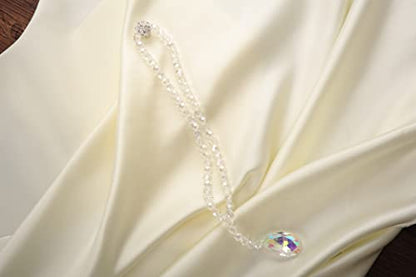 SUQ I OME Luxury Crystal Beaded Magnetic Curtain Tieback, Colorful - color: Ab Colorful