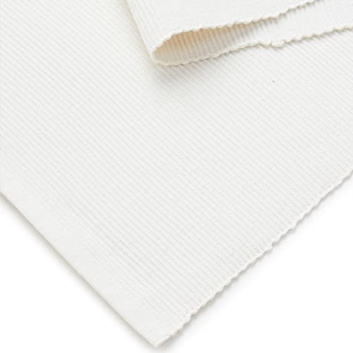 Encasa XO Table Runner, Yarn Dyed Ribbed Cotton 13"x72" - color: Solid Off White, size: 13x72 in