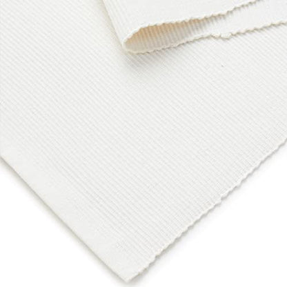 Encasa XO Table Runner, Yarn Dyed Ribbed Cotton 13"x72" - color: Solid Off White, size: 13x72 in