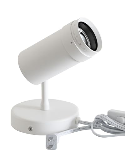 9W Plug-in Zoomable Indoor Ceiling Spotlight Fixtures with Switch - color: White