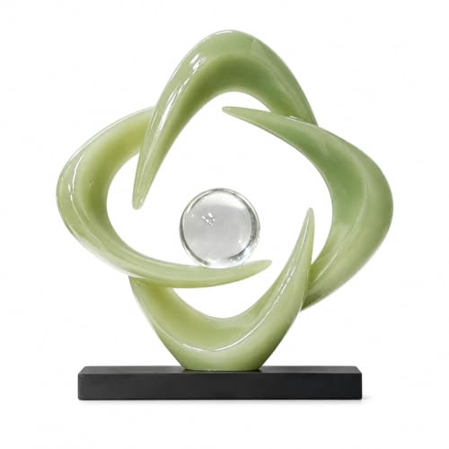 AWNR Modern Sculptures Living Room Shelf Decor Home Décor Accents - color: Green-a