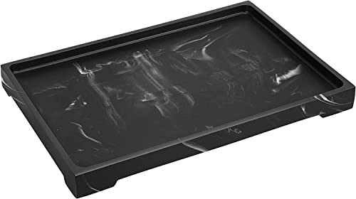 Luxspire Marble Tray for Soap Dispenser Perfume Jewelry, L, Ink Black - color: A - Ink, style: Large
