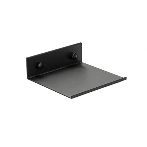 Z metnal Small Floating Shelves, Mini Metal Shelf for Collection Action Figures, Aluminum, Wall Mounted, Matt Black, 4.7 inch, 1 Pack - color: Black, size: 4.7 inch
