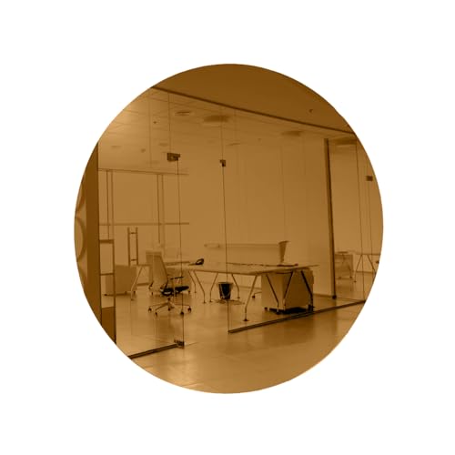 Marketing Holders Acrylic Mirror 10" Wide Round Gold .118" Thick No Adhesive Reflective Pieces Perfect for DIY Arts and Crafts School Projects Home or Office Decor Special Events - color: Gold, size: 10"L x 10"W