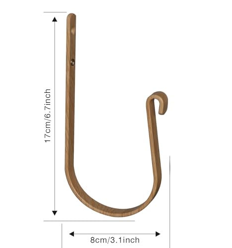 Curtain Holdbacks (Set of 2), Wall Mounted Drapery Tiebacks with Screws, Metal Decorative Window Drapery Holder Curtain Hook (Beige) - color: Beige