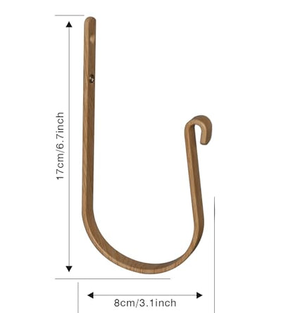 Curtain Holdbacks (Set of 2), Wall Mounted Drapery Tiebacks with Screws, Metal Decorative Window Drapery Holder Curtain Hook (Beige) - color: Beige