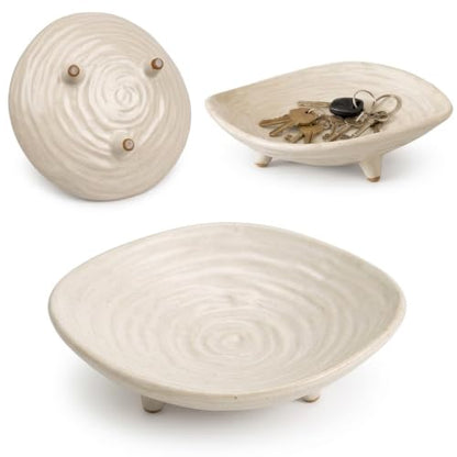 Small Decorative Bowl, 6" Ceramic Key Bowl for Entryway Table - size: 6-Inch