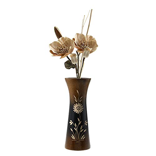 Aeravida Natural Flower Mango Tree Wood Flower Table Floor Vase, 8 inch | Modern Farmhouse Home Décor | Living Room Home Decoration - size: 8 inches tall, 3 wide, 2.5 diameter (inside)