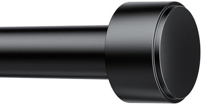 Curtain Rods for Windows 32-96 Inch, 1 Inch Adjustable Black Curtain Rod Set with Brackets, Easy Install - color: Black, size: 32"-96"/1 Pack
