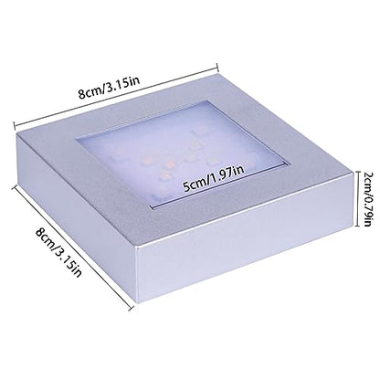 LED Multimodal Multicolor Light Stand Base Silver - Square Display Base for 3D Crystal Glass Art - LED Light Base and Crystal Display Stand - USB/Battery Powered Crystal Stand - color: C-multi-mode Silver Base