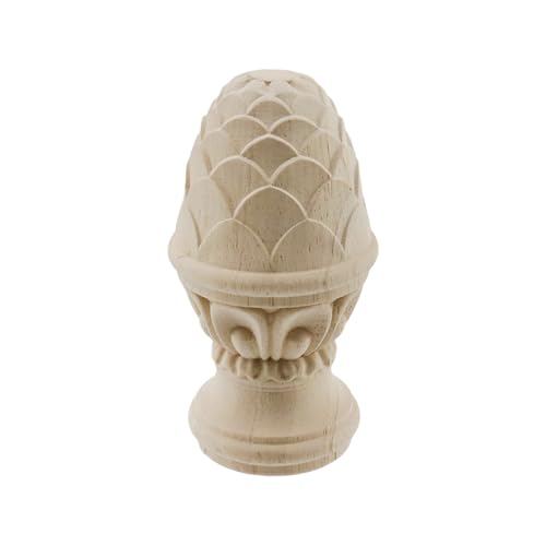 Unfinished Wood Finials, 5.9" Tall x 3.15" Wide, DIY Crafts - style: Type 6