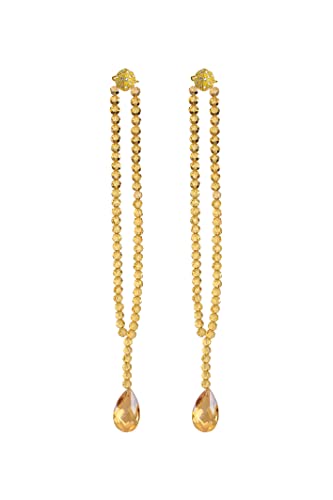 SUQ I OME Luxury Crystal Beaded Magnetic Curtain Tieback, Champagne - color: Champagne
