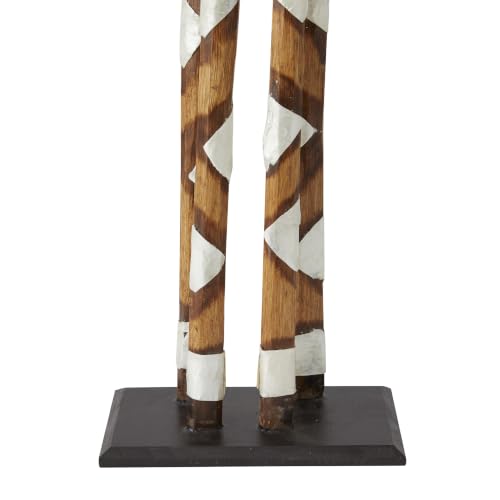 Deco 79 Wood Giraffe Sculpture, Sculpture 11" x 6" x 47", Brown - color: Brown, size: 11" x 6" x 47"