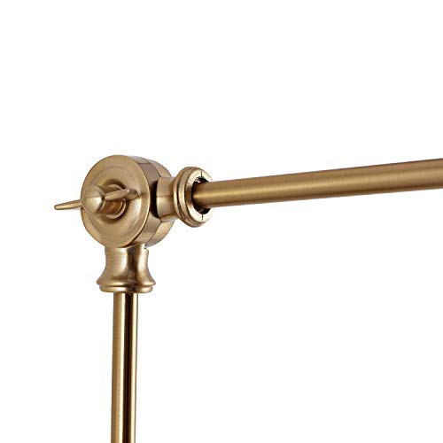 WINGBO Farmhouse Swing Arm Wall Sconce Set of 2, Industrial Adjustable Wall Lamp Light Fixture for Living Room Bedroom Vanity Study Desk Office, Plug in or Hardwired, Brass - color: Brass